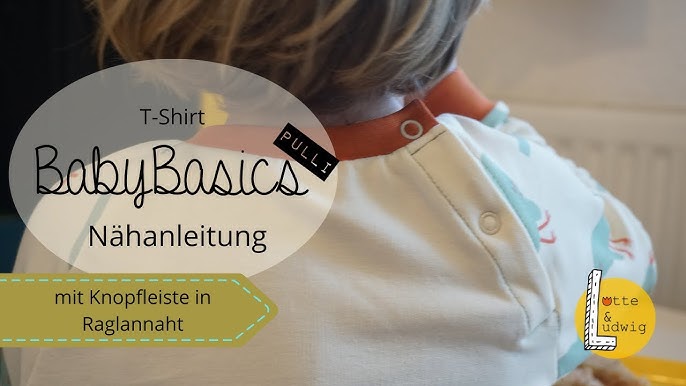 Nähanleitung Shirt mit Knopfleiste in Schulternaht (BabyBasics) - YouTube