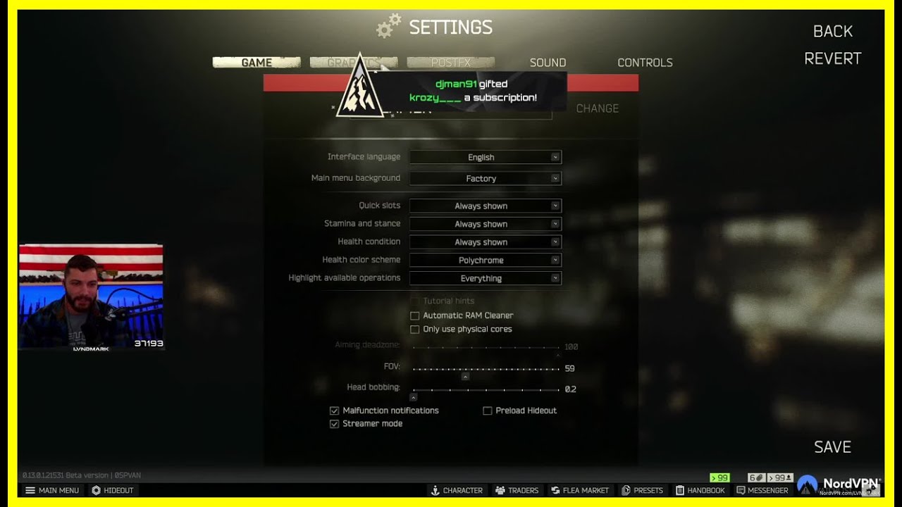 LVNDMARK Settings .13 Patch Tarkov Moments YouTube