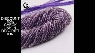Download Lagu Zhe Ying 10 Strands Light Amethyst Purple Glass Beads Hydro Round Faceted Crystal Loose Beads for DI MP3