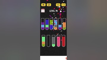 Water colour sort puzzle Level 79 #level79 #watercolorsortgame #watercolorsort #coloursortpuzzel,