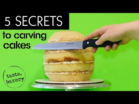 5 Secrets to CARVING CAKES into SHAPES for Beginners | Shaped Cakes | Cake Sculpting (Pro Tips!)