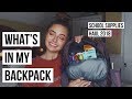 WHAT'S IN MY COLLEGE BACKPACK/SCHOOL SUPPLIES HAUL 2018