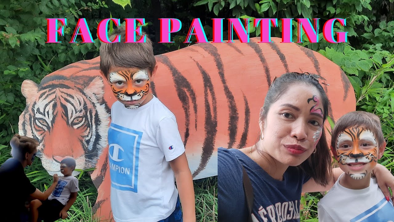 FACE PAINTING. OUR FIRST TIME. NOT BAD HAHA 