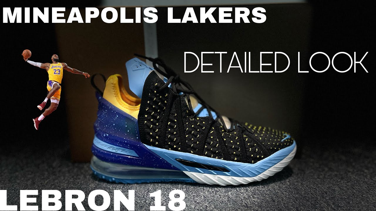Buy Sneakers Nike LeBron 18 'Minneapolis Lakers' Basketball shoes