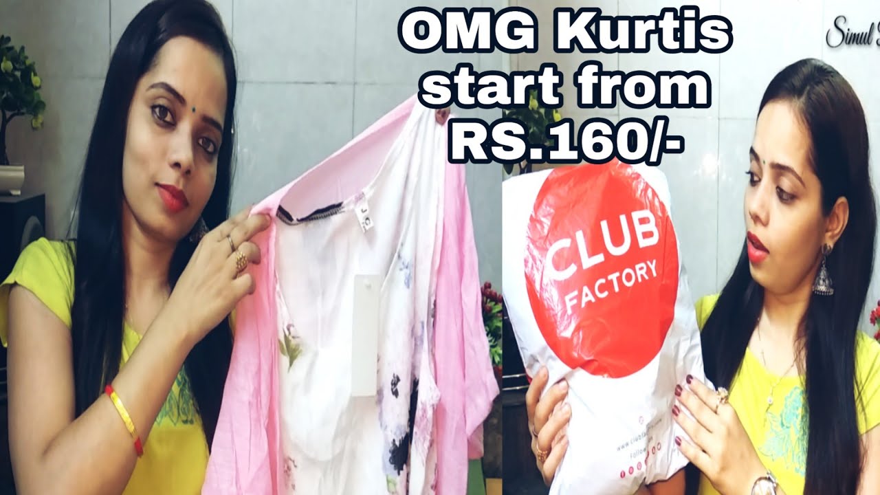 *New* I tried Club factory Clothesstarts from RS.160 Club Factory clothing haul l Simul Pandey