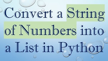 Convert a String of Numbers into a List in Python