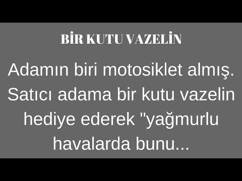 BİR KUTU VAZELİN (KOMİK FIKRA)