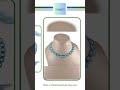 EXQUISITE Vintage 1920s F.N.Co Fishel Nessler Aqua Blue VASELINE Glass Art Deco Collar Necklace