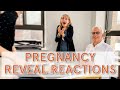 TELLING OUR FAMILY & FRIENDS WE'RE PREGNANT! *Emotional & Funny Reactions* | Lucie Fink