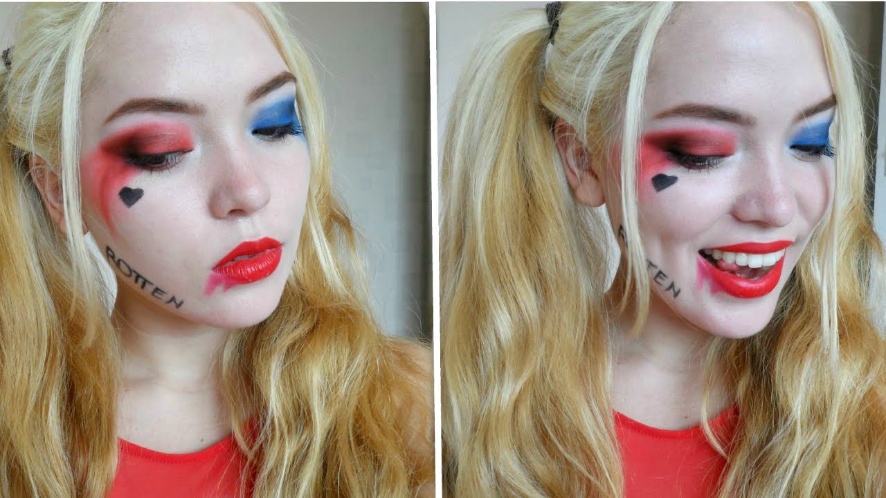 HARLEY QUINN Makeup Tutorial SUICIDE SQUAD Halloween Ideas For