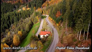 Digital video download for sale, Road in  Black Forest Germany,  Unicat Drone video, Dji mini2