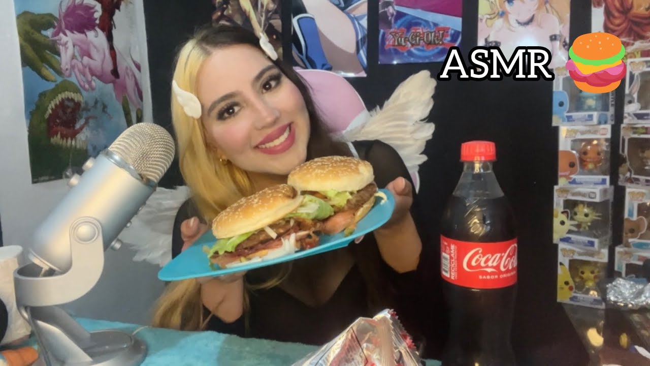 ASMR comiendo hamburguesa 🍔 | MUKBANG