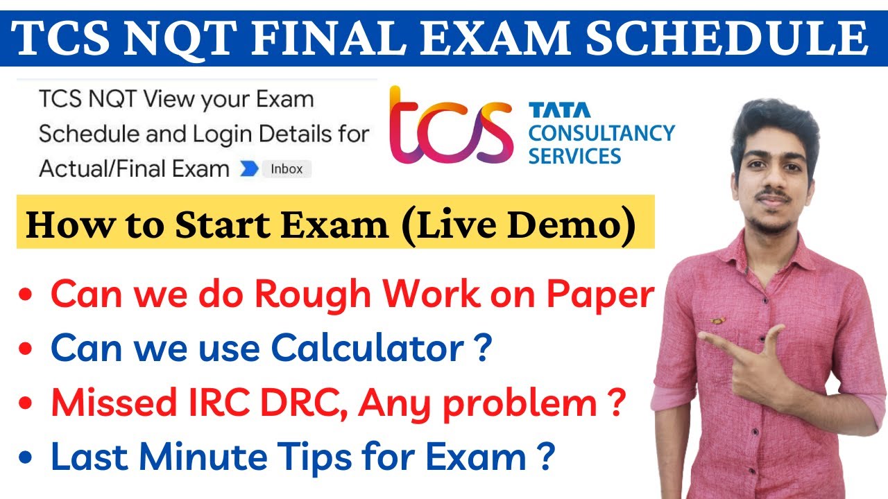 TCS Final Exam Scheduled Missed TCS IRC DRC Preparation Tips 