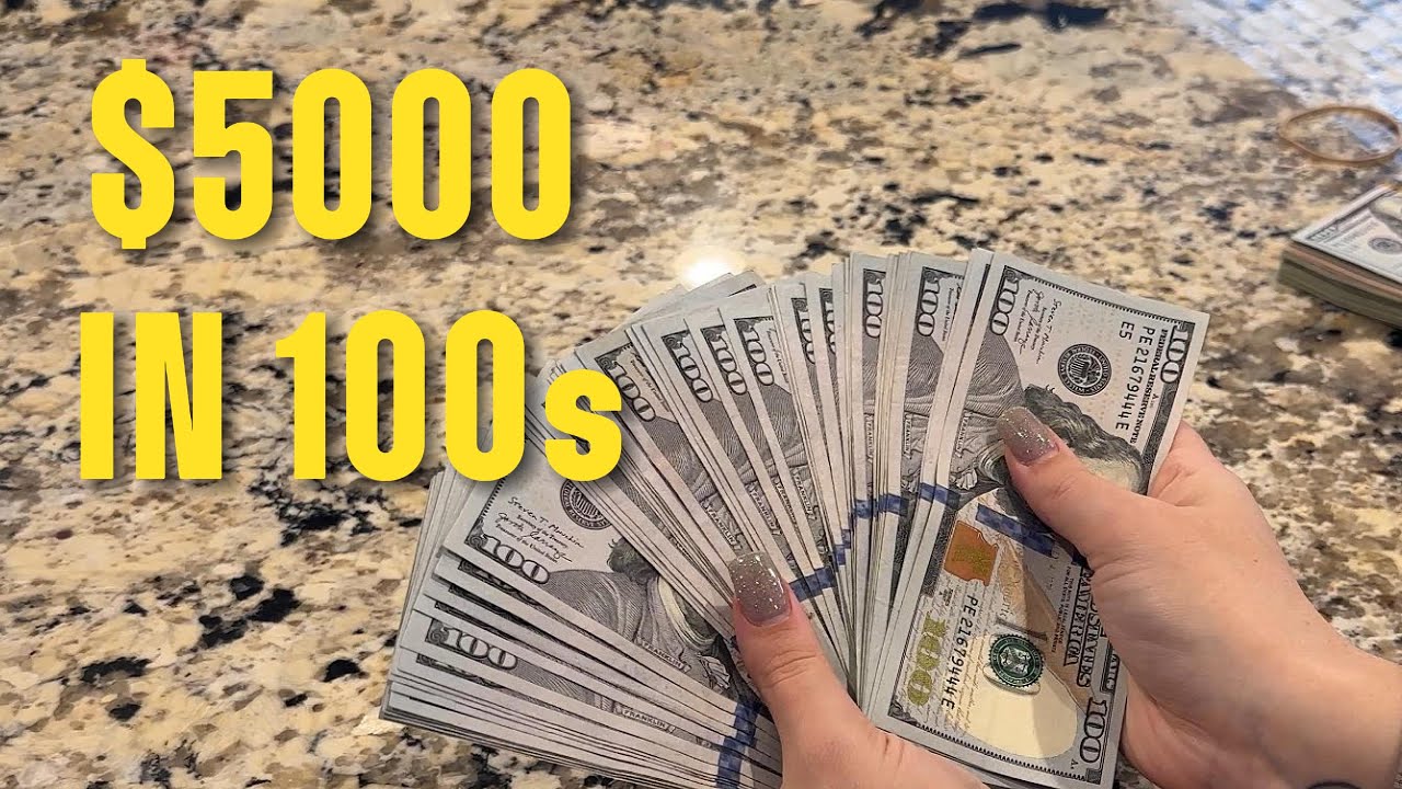 Counting $5,000 in 100s | Money ASMR | 4K