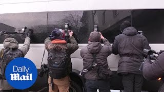 Julian Assange arrives at court in police van ahead of bail hearing