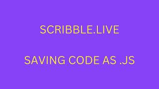 Scribbler.live Loading and Saving Notebooks