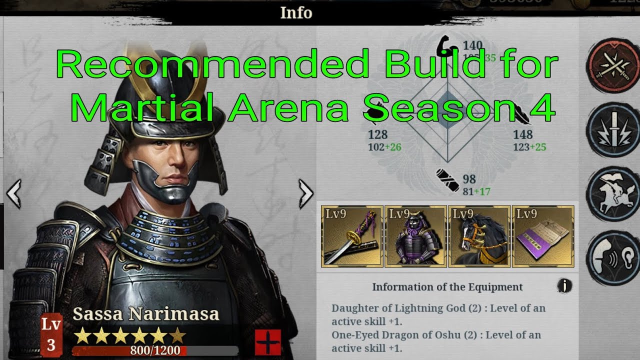 Great Conqueror 2 Shogun Recommended Build for Martial Arena Season 4