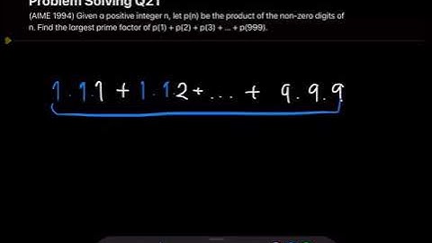 Problem Solving #21 (a problem from AIME 1994)