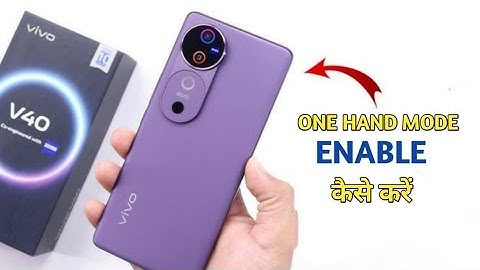 How To Enable One Hand Mode in Vivo V40 5g | Vivo V40 5g One Hand Mode Setting |