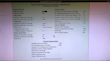 Cheque Printing Settings For Tally Erp -9