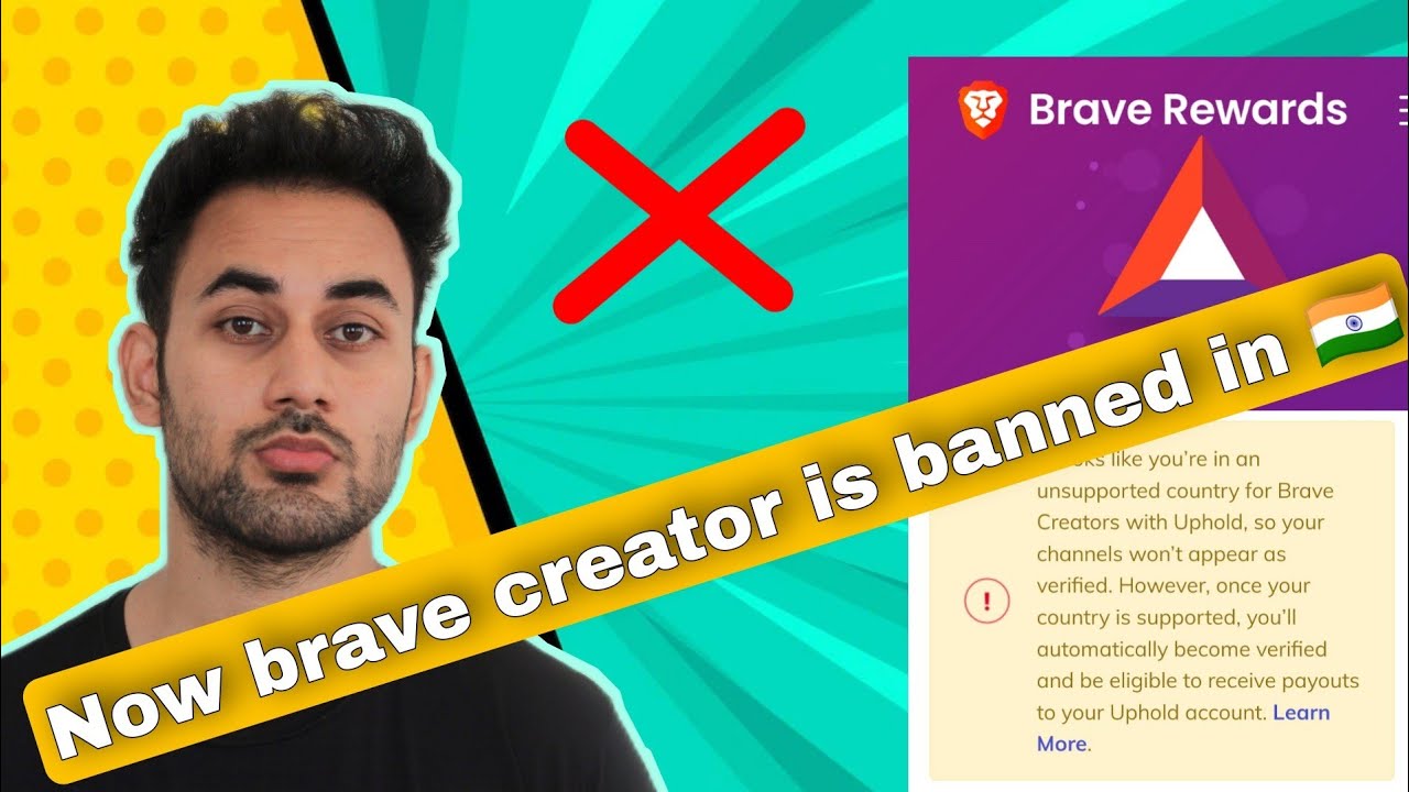 Now brave creator account is banned in India ⁉️ 🥺 bravebrowser 