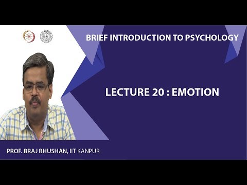 Lecture 20 : Emotion