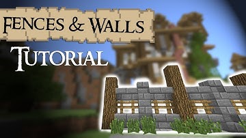Minecraft Tutorial: Medieval  FENCES and WALLS