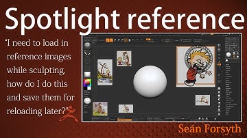 Using the ZBrush Spotlight feature to load in reference images