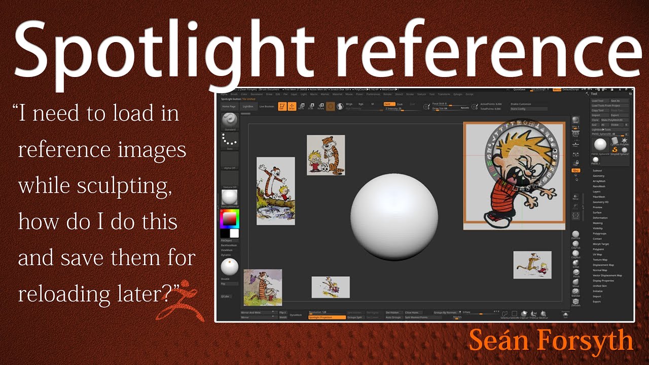 how to use spotlight in zbrush