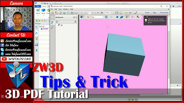 ZW3D Create 3D Model In Pdf File