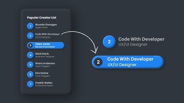 Claymorphism List Hover Effects | Html CSS