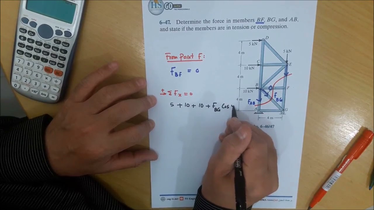 36 Structural Analysis CH3 Trusses P47 - YouTube