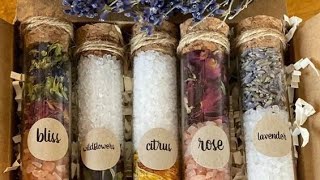 ملح البحر المعطر للإستحمام والإسترخاء بأقل التكاليف. Relaxing Homemade bath salts DIY