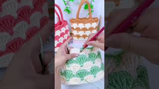 Beautiful Crochet Handbag Making Tutorial 👜 #shorts #ytshorts #viralvideo #youtubeshorts