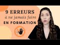 9 erreurs  ne jamais faire en formation  les solutions