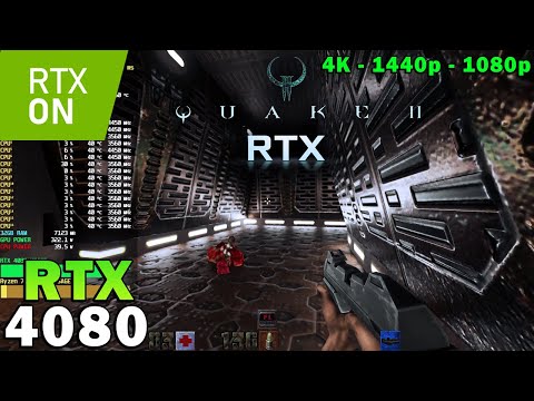 Quake 2 RTX Ray Tracing | RTX 4080 | Ryzen 7 5800X3D | 4K - 1440p - 1080p | Ultra Settings