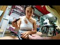 3AM STREET PEDICURE! Cute NAIL GIRL got out POWER TOOLS! (Unintentional ASMR) Pattaya, Thailand 🇹🇭