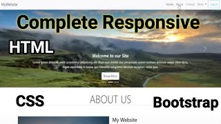 Famous Complete Responsive  Website Using HTML,CSS & Bootstrap | Project 4 | Tutorial for Beginners | Profile