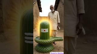 Shivling made from palm leaves by grandpa #ai #shivling #shiva #shorts