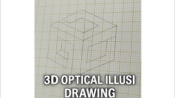 3D Optical Illusion Drawing | Cube Design on Graph Paper | Amazing Geometry Art