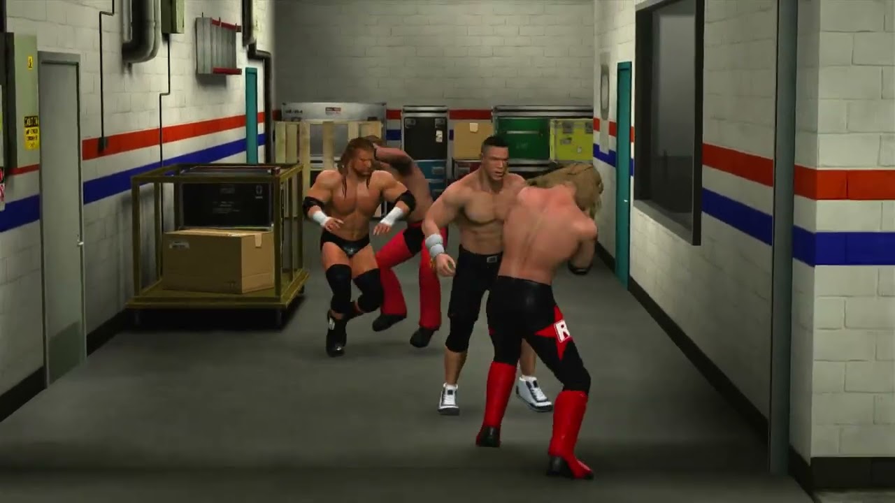WWE 2K15 - John Cena vs Shawn Michaels vs Edge vs Triple H - Parking Lot Brawl: Raw 2006