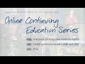 NCCIH Online Continuing Education Series