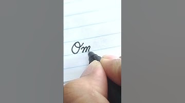 Omega in cursive writing #cursivewriting #handwriting #calligraphy #shorts