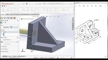 3D Bracket Model | SolidWorks Tutorial for Beginners Exercise 22