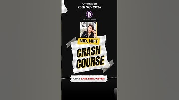 NID NIFT CRASH COURSE STARTING 25th September! 🚀Call us on 9640270000 to book your spot!