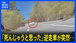 「もう死んじゃうと思った」あわや正面衝突！逆走車が突然…【ドラレコ】｜TBS NEWS DIG