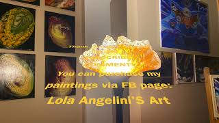 Sculpted Resin Lamp with Acrylic Diamonds