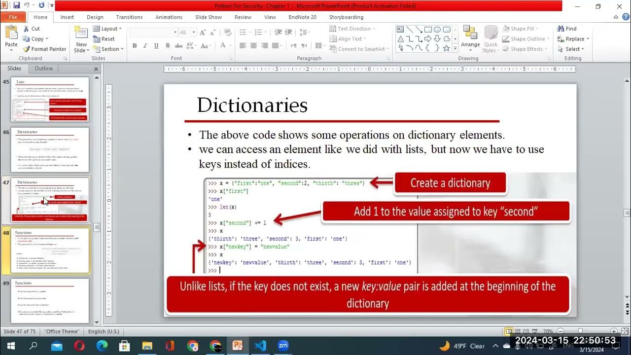 Dictionaries and Function in Python - YouTube