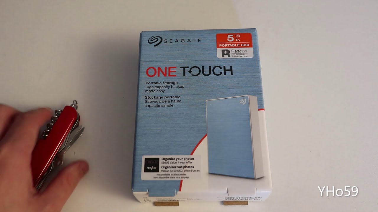 SEAGATE ONE TOUCH 5TB PORTABLE HDD UNBOXING - YouTube