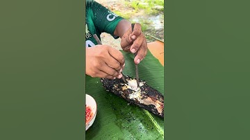 Lá chuối khô nướng cá lóc và cái kết 🫢🫢🫢